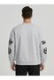 Oversize Sweatshirt Victory Lettering and Emblem Printed Sleeve Detail Crew Neck Streetwear Sweatshirt - 2
