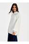 Women's Oversize Stand Collar Letter Embroidered Balloon Sleeve Loose Knitwear Sweater - 4