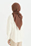 Cotton Naia Blend Natural Scarf - Brown - 3