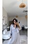 Light Gray Tensel Premium Shirt Dress Set - 3