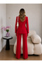 Glittery Piping Jacket and Trousers Double Blazer Set - 4