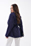 Stone-Detail Oversized Tunic with Slits - 7