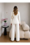 Glittery Piping Jacket and Trousers Double Blazer Set - 4
