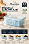 3.5 Liter Storage Container with Strainer Vegetable Fruit Greenery Storage Container Refrigerator Organizer 25X16 cm Bpa Free