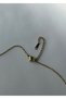 Steel Green Stone Hand Necklace Colorful Necklace 45 cm (+5 cm Extension) - 4