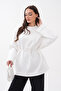 Stone-Detail Oversized Tunic with Slits - 4
