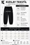 3 Pieces Black+Gray+Navy Blue Track Pants with Elastic Waistband - 5