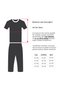 Star Embroidered Three-Thread Girls' Double Set - 26K 6437 - 6