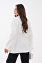 Stone-Detail Oversized Tunic with Slits - 5