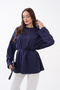 Stone-Detail Oversized Tunic with Slits - 3
