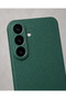Compatible with Samsung Galaxy S26 Fe Case Leather Look Thermax Silicone Case Compact Design with Camera Protection Leather Look Cover for Galaxy S26 Fe Dark Green - 4