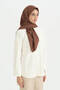 Cotton Naia Blend Natural Scarf - Brown