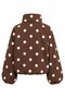 Brown Polka Dot Coat - 9757 - 2