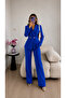 Front Pleated Jacket and Trousers Double Blazer Set