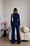 Front Pleated Jacket and Trousers Double Blazer Set - 4