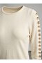 Thin Knitted Knitwear Blouse with Sleeve and Decolletage Detail 10319 - 6