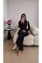 Front Pleated Jacket and Trousers Double Blazer Set - 2