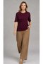 Women's Sweater with Sleeves, Collar, Sequin Strip Detail, Premium Knitted Bluz - 5