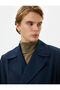 Double-Breasted Cashmere Coat with Belt and Pocket Detail, Buttoned