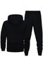 Unisex Heartbeat Oversize Hooded Tracksuit Set Loose Fit - 2