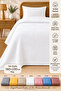 100% Cotton Square Patterned Pique Single Size 160X230 cm – Breathable Soft Textured Four-Season Pique