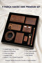 iPhone 17 Pro Compatible 9 Piece Genuine Leather Men's Gift Set Wallet Case Antique Tan