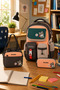 School Bag Set of 3 Brown Backpack Lunch Bag Pen Holder Orthopedic Bag - 6