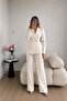 Front Pleated Jacket and Trousers Double Blazer Set
