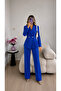 Front Pleated Jacket and Trousers Double Blazer Set - 3