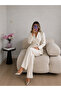 Front Pleated Jacket and Trousers Double Blazer Set - 2