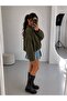 Women's Oversize Suede Bomber Jacket - 4