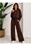Women's Single Jersey Modal Pocketed Elastic Waist Wide Leg Two-Piece Set
