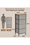 4-Tier Fabric Storage Dresser Tower with Wood Top and Pull Drawers, Grey - 2