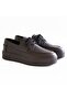 Brown Leather Women's Casual Comfortable Lace-Up Shoes - 2