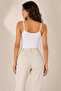 Women's Thin Strap Modal Cotton Flexible Undershirt 2 Pack White - 4