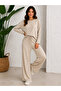 Women's Single Jersey Modal Pocketed Elastic Waist Wide Leg Two-Piece Set - 3