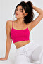 Women's Thin String Strap Double-Layered Crop Blouse, Basic Bustier - 4