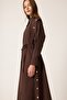Gold Buttoned Maxi Dress - 2