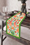 40X140Cm Woven Stain-Resistant Printed Thai Feather Fabric Tablecloth Decorative Runner Washable