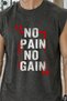 Smoked No Pain Printed Sports Athlete T-Shirt Crew Neck Cotton Single Jersey Fabric Men's - 2