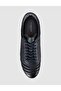 Men's Navy Blue Genuine Leather Padel Casual Shoes - 7