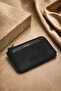 Black Unisex Leather Card Holder 0846Vc1 - 8
