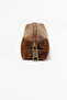 Genuine Calfskin Leather Medium Size Single Compartment Premium Zippered Pen Holder Tan - 4