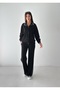 Women's Modal Fabric Double Suit with Snap Collar and Cuff Line Detail - 6