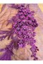51X19 cm Purple Embroidery Embellishment Stone Sewing Accessory Applique - 4