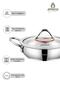 Big Steel 6 Piece Stainless Steel Flat Pot Set with Glass Lid - 6