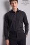 Men's Slim Fit Classic Satin Shirt Long Sleeve Modern Cut