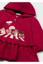 Printed Ruffle Hooded Baby Girl Sweatshirt Dress 2937 - 3