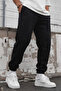 Men's Winter Relaxed Fit 3-Thread Sweatpants with Elastic Waist and Cuffs - 5