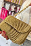 Canvas Bag Knitting Kit 45X21Cm - Milk Coffee Gold Chain Polyester Macrame No.3 Plastic Canvas Bag - 3